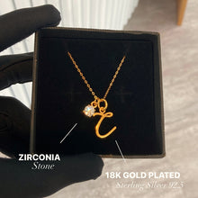 Load image into Gallery viewer, Initial Stone Chain Necklace