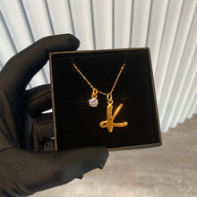 Load image into Gallery viewer, Initial Stone Chain Necklace