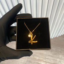 Load image into Gallery viewer, Initial Stone Chain Necklace