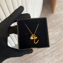 Load image into Gallery viewer, Initial Stone Chain Necklace