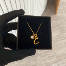 Load image into Gallery viewer, Initial Stone Chain Necklace