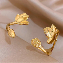 Load image into Gallery viewer, Lotus Deco Adjustable Bangle