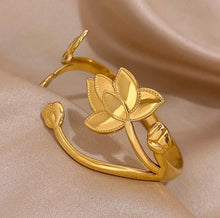 Load image into Gallery viewer, Lotus Deco Adjustable Bangle