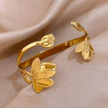 Load image into Gallery viewer, Lotus Deco Adjustable Bangle