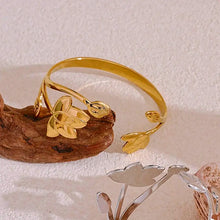 Load image into Gallery viewer, Lotus Deco Adjustable Bangle