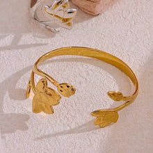 Load image into Gallery viewer, Lotus Deco Adjustable Bangle
