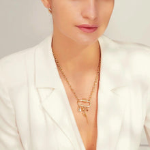 Load image into Gallery viewer, Lock Key Charmed Cable Necklace