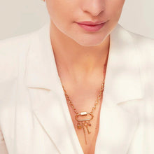 Load image into Gallery viewer, Lock Key Charmed Cable Necklace