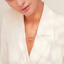 Load image into Gallery viewer, Lock Key Charmed Cable Necklace