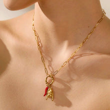 Load image into Gallery viewer, Chili Charmed Clip Necklace