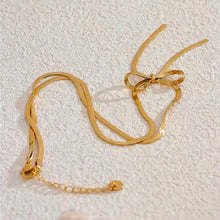 Load image into Gallery viewer, Elise Ribbon Necklace in GOLD / SILVER