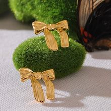 Load image into Gallery viewer, Bow Stud Earrings in GOLD / SILVER