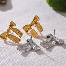 Load image into Gallery viewer, Bow Stud Earrings in GOLD / SILVER