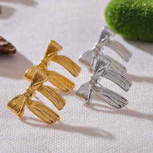 Load image into Gallery viewer, Bow Stud Earrings in GOLD / SILVER