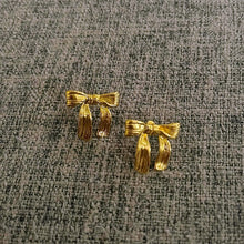Load image into Gallery viewer, Bow Stud Earrings in GOLD / SILVER