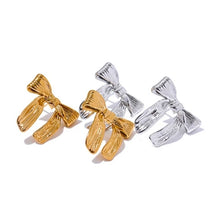 Load image into Gallery viewer, Bow Stud Earrings in GOLD / SILVER