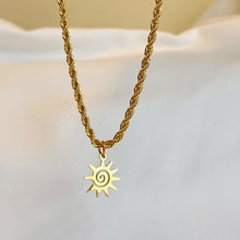 Load image into Gallery viewer, Soleil Rope Necklace in GOLD / SILVER