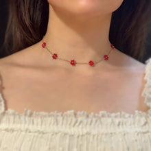 Load image into Gallery viewer, Santan Flower Necklace in Red or White