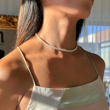 Load image into Gallery viewer, Oval Tennis Diamond Necklace