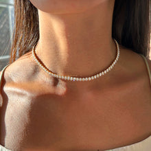 Load image into Gallery viewer, Oval Tennis Diamond Necklace