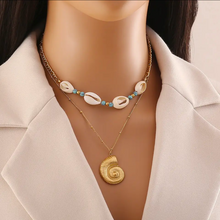 Load image into Gallery viewer, Seashell Layered Necklace