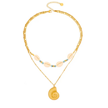 Load image into Gallery viewer, Seashell Layered Necklace