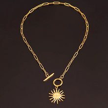 Load image into Gallery viewer, Sun Charm Toggle Necklace
