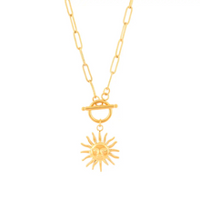 Load image into Gallery viewer, Sun Charm Toggle Necklace