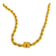 Load image into Gallery viewer, Barrel Cord Chain Necklace