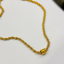 Load image into Gallery viewer, Barrel Cord Chain Necklace