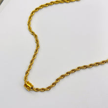 Load image into Gallery viewer, Barrel Cord Chain Necklace