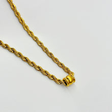 Load image into Gallery viewer, Barrel Cord Chain Necklace