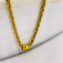 Load image into Gallery viewer, Barrel Cord Chain Necklace