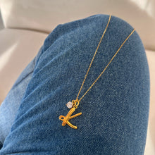 Load image into Gallery viewer, Initial Stone Chain Necklace