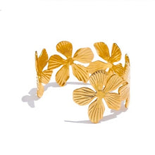 Load image into Gallery viewer, Flora Cuff Adjustable Bangle