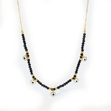 Load image into Gallery viewer, Evil Eye Beaded Chain Necklace