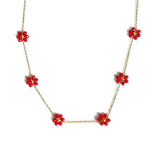 Load image into Gallery viewer, Santan Flower Necklace in Red or White