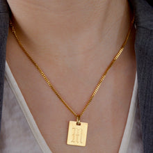 Load image into Gallery viewer, Initial Tag Chain Necklace