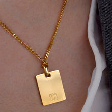 Load image into Gallery viewer, Initial Tag Chain Necklace
