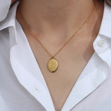 Load image into Gallery viewer, Oval Zodiac Sign Necklace