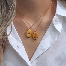 Load image into Gallery viewer, Oval Zodiac Sign Necklace