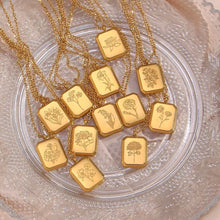 Load image into Gallery viewer, Birth Flower Chain Necklace