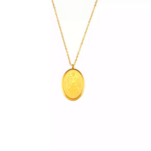 Load image into Gallery viewer, Oval Zodiac Sign Necklace