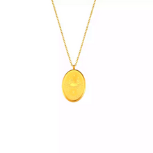 Load image into Gallery viewer, Oval Zodiac Sign Necklace
