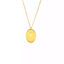 Load image into Gallery viewer, Oval Zodiac Sign Necklace