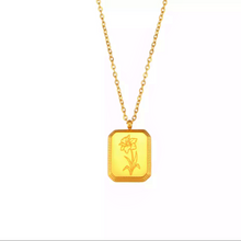 Load image into Gallery viewer, Birth Flower Chain Necklace
