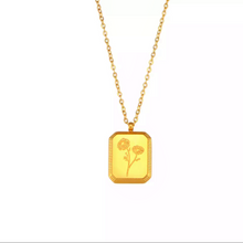 Load image into Gallery viewer, Birth Flower Chain Necklace