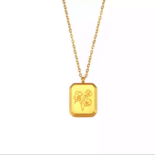 Load image into Gallery viewer, Birth Flower Chain Necklace