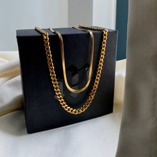 Load image into Gallery viewer, Flat Snake Chain Necklace - 18"