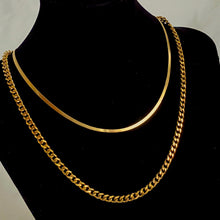 Load image into Gallery viewer, Flat Snake Chain Necklace - 18"
